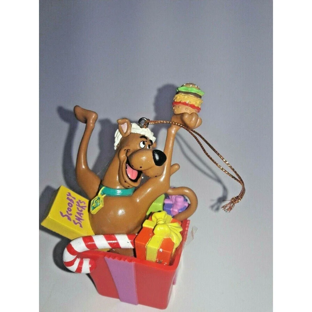 1999 Hanna Barbera Scooby Doo  Box Snacks Presents Hamburger Candy Cane Ornament
